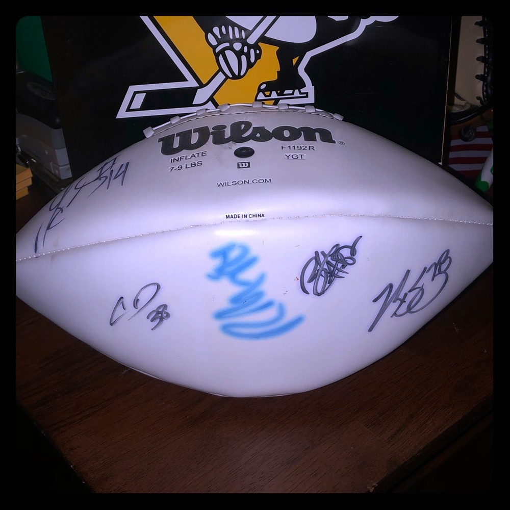 NFL Steelers Team Signed Wilson NFL Football